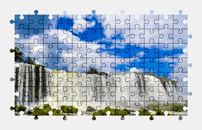 Jigsaw puzzle online waterfall,river,nature,colorful