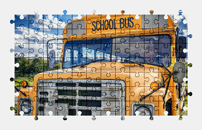 Jigsaw puzzle online school-bus,colorful,bus,vehicle