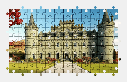 Jigsaw puzzle online castle,scotland,building,architecture,colorful