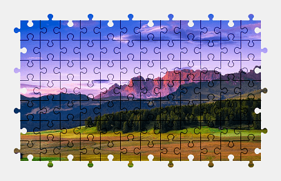 Jigsaw puzzle online italy,landscape,mountains,nature,valley,sky,clouds,colorful