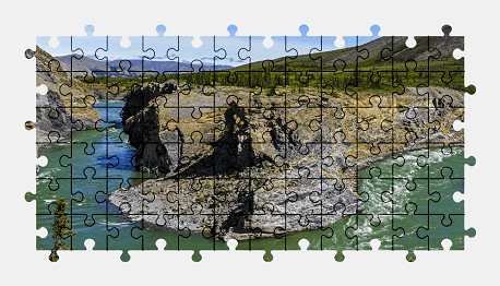 Jigsaw puzzle online yukon,canada,river,water,nature,landscape,colorful