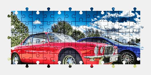 Jigsaw puzzle online jaguar,car,colorful