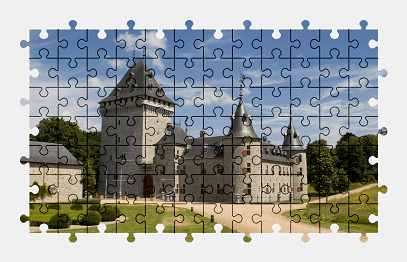 Jigsaw puzzle online castle,belgium,building,architecture,colorful