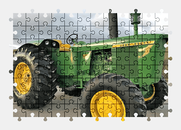 Jigsaw puzzle online john-deere,tractor,vehicle,colorful