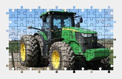 Jigsaw puzzle online john-deere,tractor,vehicle,colorful