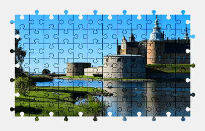 Jigsaw puzzle online castle,sweden,building,architecture,colorful