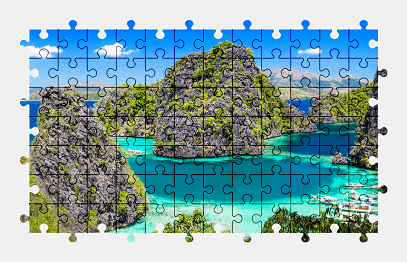 Jigsaw puzzle online island,nature,water,colorful