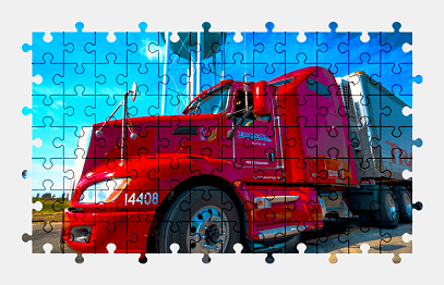 Jigsaw puzzle online kenworth,truck,vehicle,colorful
