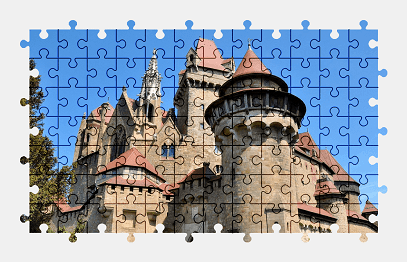 Jigsaw puzzle online castle,austria,building,architecture,colorful