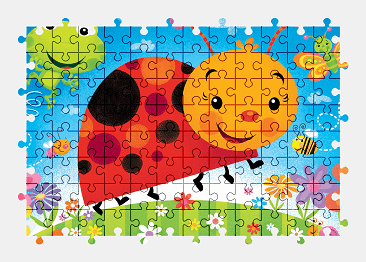 Jigsaw puzzle online ladybug,animal,colorful,cartoon