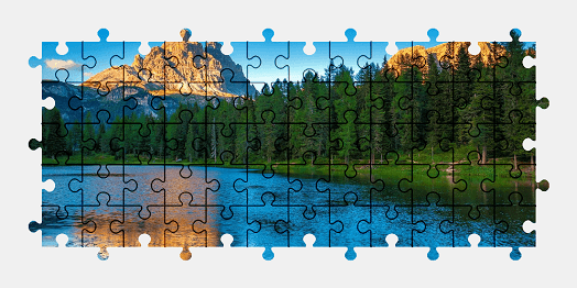 Jigsaw puzzle online lake,mountains,nature,colorful