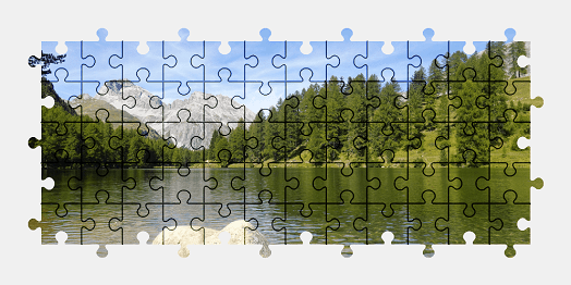 Jigsaw puzzle online lake,mountains,nature