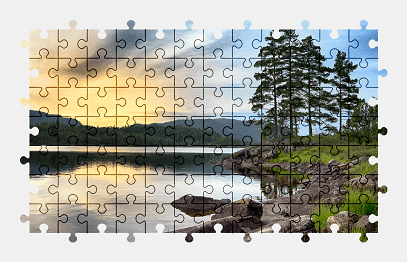 Jigsaw puzzle online lake,nature,landscape,colorful