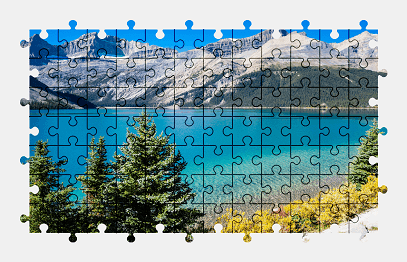 Jigsaw puzzle online lake,mountains,landscape,nature,colorful
