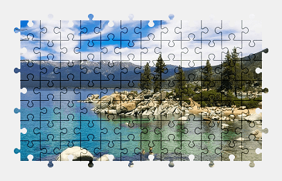 Jigsaw puzzle online lake,california,usa,nature,landscape,mountains,tourism,colorful