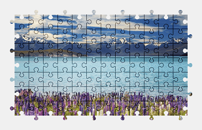 Jigsaw puzzle online lake,new-zealand,mountains,nature,colorful,landscape