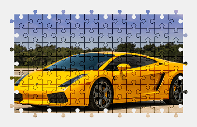 Jigsaw puzzle online lamborghini,sports-car,yellow,car