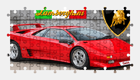Jigsaw puzzle online lamborghini,sports-car,colorful,car,vehicle