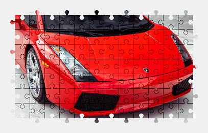 Jigsaw puzzle online red,lamborghini,sports-car,car,vehicle,colorful