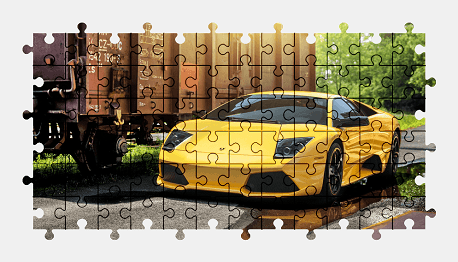 Jigsaw puzzle online lamborghini,sports-car,yellow,car,colorful,vehicle
