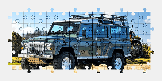 Jigsaw puzzle online land-rover,car,vehicle,colorful