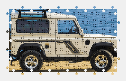 Jigsaw puzzle online white,land-rover,vehicle,car