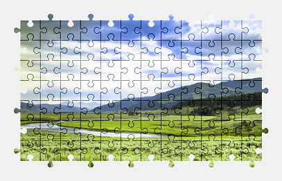 Jigsaw puzzle online landscape,mountains,colorful