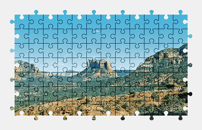 Jigsaw puzzle online arizona,landscape,mountains,valley,nature,usa