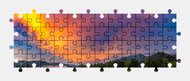 Jigsaw puzzle online landscape,nature,colorful,sunset