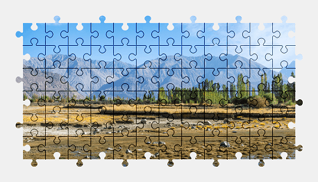Jigsaw puzzle online landscape,mountains,colorful