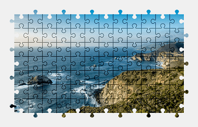 Jigsaw puzzle online coast,seascape,landscape,california,usa