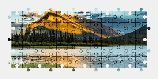 Jigsaw puzzle online landscape,mountains,lake,nature,colorful
