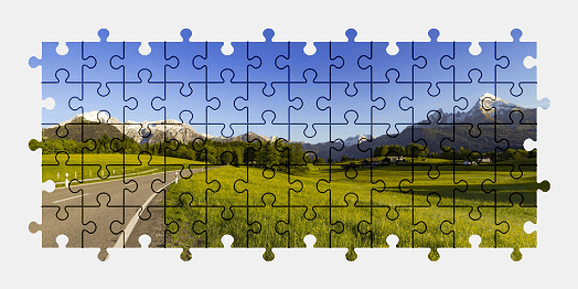 Jigsaw puzzle online landscape,mountains,colorful