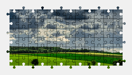 Jigsaw puzzle online landscape,nature,field,colorful,sky,clouds