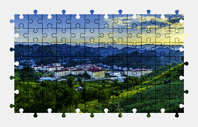 Jigsaw puzzle online landscape,colorful,mountains