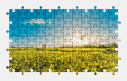 Jigsaw puzzle online yellow,flower,field,landscape,nature,colorful