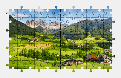 Jigsaw puzzle online green,italy,landscape,nature,mountains,colorful