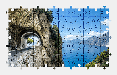Jigsaw puzzle online road,italy,landscape,nature,mountains,colorful