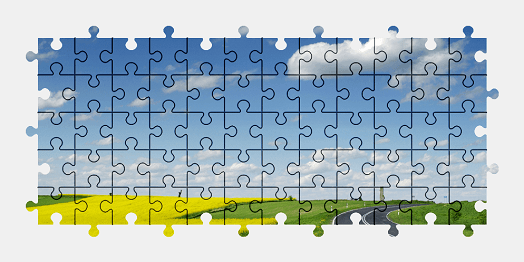 Jigsaw puzzle online yellow,flower,field,landscape,nature,road,colorful