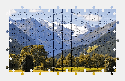 Jigsaw puzzle online alps,mountains,valley,landscape,nature,colorful