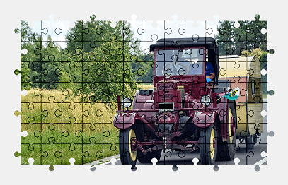 Jigsaw puzzle online tractor,vehicle,colorful