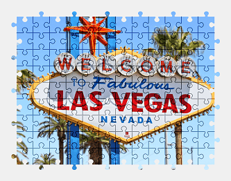 Jigsaw puzzle online las-vegas,city,usa,colorful,sign