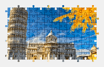 Jigsaw puzzle online pisa,city,tower,italy,building,architecture,colorful