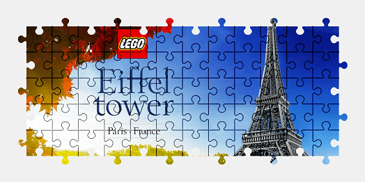 Jigsaw puzzle online lego,eiffel-tower,paris,france,architecture,colorful,city