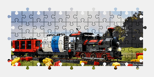 Jigsaw puzzle online lego,train,toy,vehicle,colorful,railway