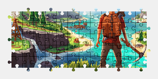 Jigsaw puzzle online lens-island,video-games,character,colorful
