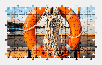 Jigsaw puzzle online lake,water,sailboat,orange