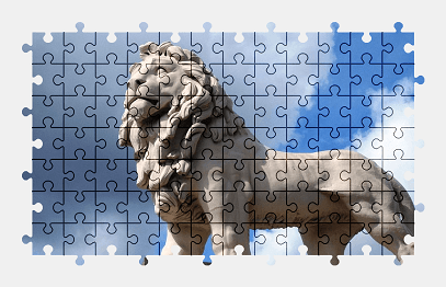 Jigsaw puzzle online lion,sculpture,statue,london,england,sky,animal,colorful