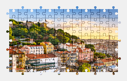 Jigsaw puzzle online lisbon,city,building,bridge,portugal,colorful