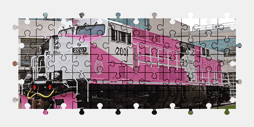 Jigsaw puzzle online locomotive,vehicle,train,pink